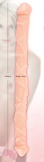 Nature Skin Double Dong Διπλό Dildo Pink 45.8cm