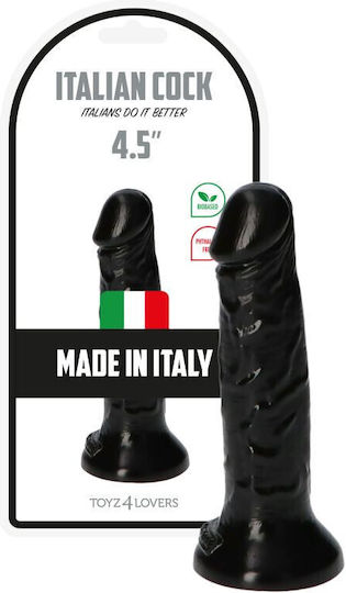 Toyz4lovers Poldo Dildo Ρεαλιστικό Dildo Black 12cm