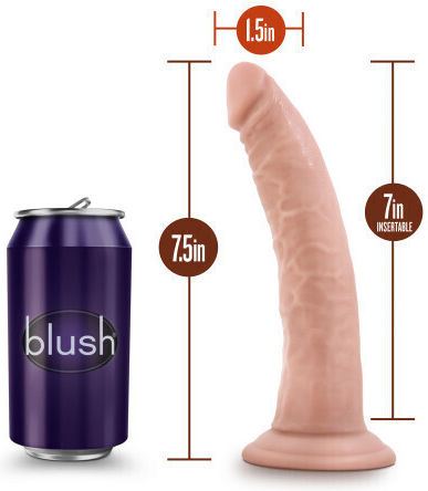 Dr. Skin Glass Dildo With Suction Cup Vanilla 19cm