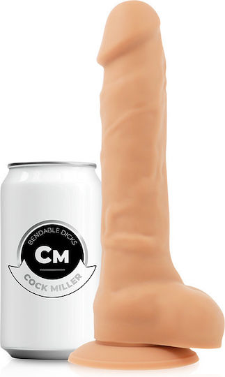 Cock Miller Ρεαλιστικό Dildo με Όρχεις και Βεντούζα Flesh 19.5cm