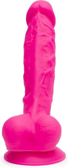 Ns Novelties Colours Pleasures Thick Dildo realist cu Testicule și Ventuză Roz 20cm