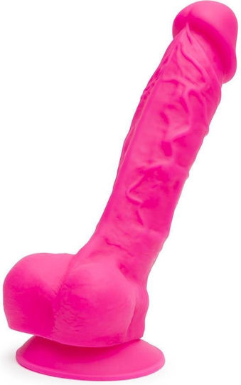 Ns Novelties Colours Pleasures Thick Dildo realist cu Testicule și Ventuză Roz 20cm