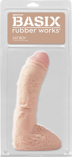Basix Rubber Works Fat Boy Realistisches Dildo mit Hoden Light 25cm