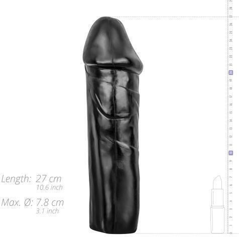 All Black AK-47 Glass Dildo Black 28cm