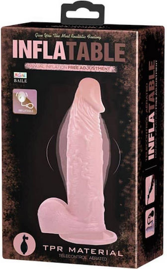 Baile Dildo with Pump Реалистично дилдо Inflatable с Топки и Вендуза Плът 19см