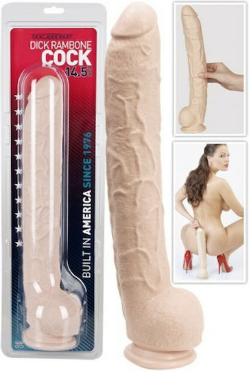 Crystal Jellies Dick Rambone Realistisches Dildo mit Hoden und Saugnapf Fleisch 38cm