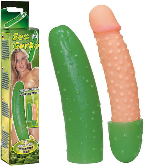 You2Toys Cucumber Реалистично дилдо със Способност за Еякулация Зелен 25см