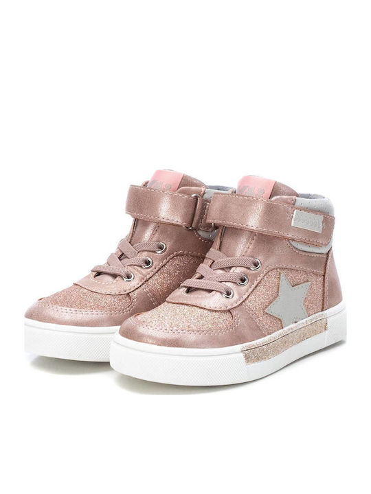 Kinder Sneakers Hoch mit Klettverschluss Rosa