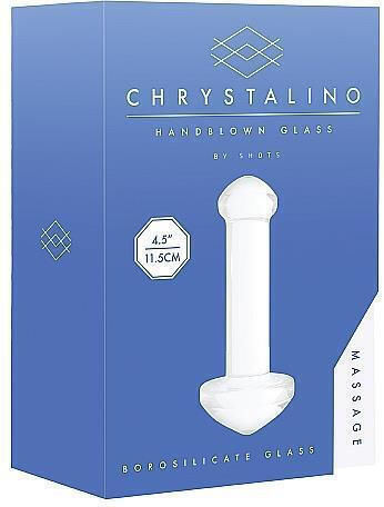 Shots Chrystalino Massage Glasdildo White 12cm