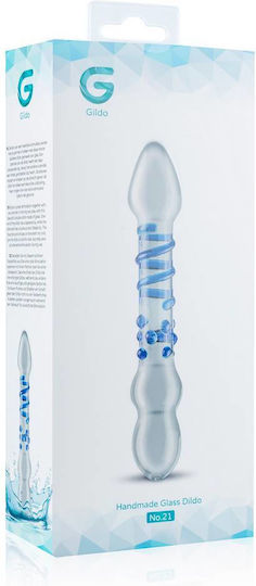 Gildo Glass Dildo No. 21 Стъклено дилдо Прозрачен 20см