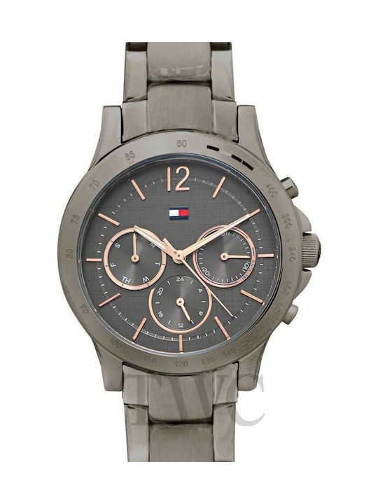 Tommy Hilfiger Haven Women's Watch Chronograph with Gray Metal Bracelet