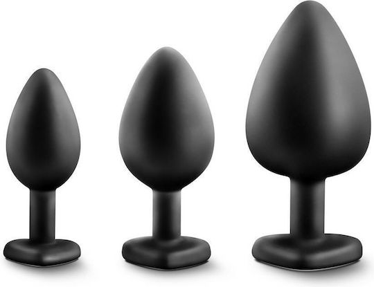 Blush Luxe Bling Plugs Training Kit Anal Plugs Set Black