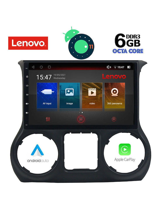 Lenovo Car-Audiosystem für Jeep Wrangler 2011-2017 (Bluetooth/USB/AUX/WiFi/GPS) mit Touchscreen 10"