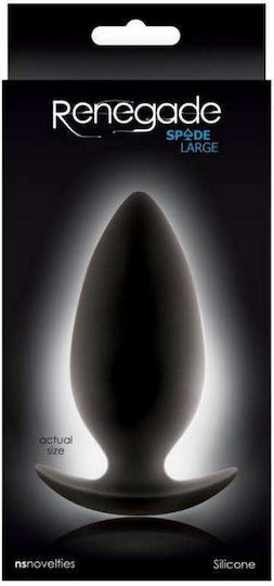 Ns Novelties Renegade Spades Anal Plug Groß Schwarz 10.5cm