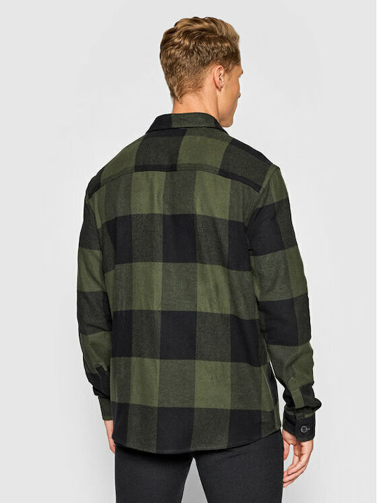 Only & Sons Overshirt Long-sleeved Flannel Shirt Checked Forest Night