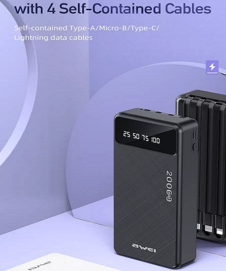 P132K Power Bank 20000mAh Μαύρο