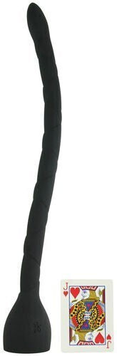Kink In Deep Silicone Anal Snake Πρωκτική Σφήνα Black 43.2cm