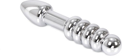 Kiotos Rounded Double Ended Anal Dildo Metallic Silver 18cm