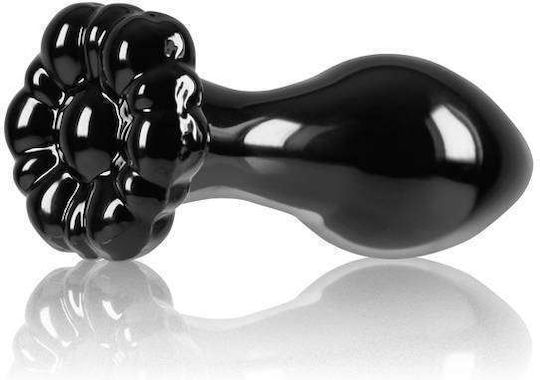 Ns Novelties Crystal Flower Glass Анална тапа Черна