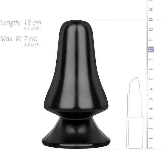 All Black Dildo Dop Anal Black 12cm