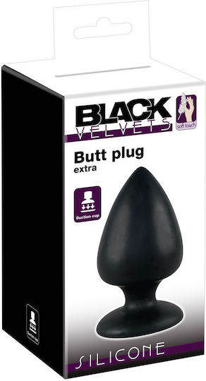 You2Toys Black Velvets Butt Plug Large Anal Plug Groß Black 14cm