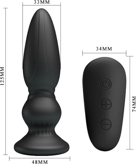 Mr. Play Analvibrator mit kabelloser Funktion Schwarz 12cm