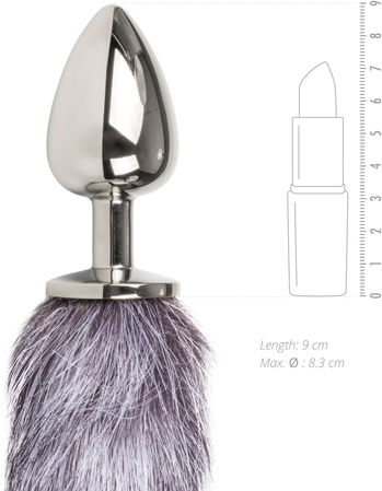 Easytoys Fox Tail Plug Πρωκτική Σφήνα Silver 45cm