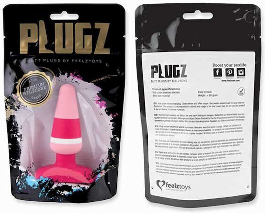Feelztoys Colors Anal Plug No.2 White / Pink 9cm