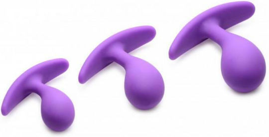 XR Booty Poppers Silicone Anal Trainer Set Анални тапи Подредба Purple