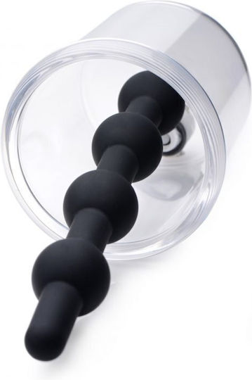 Tom of Finland Rosebud Cylinder with Beaded Silicone Insert Anal Beads with Vibration Transparent