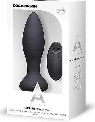Doc Johnson A Play Rimmer Experienced Analvibrator mit kabelloser Funktion Black 14.6cm