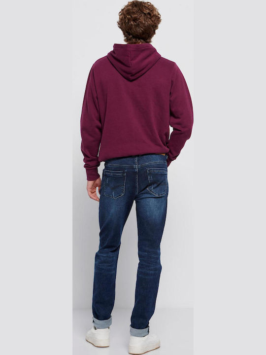 FBM006-07302 Men's Jeans Pants with Regular Fit Md Blue