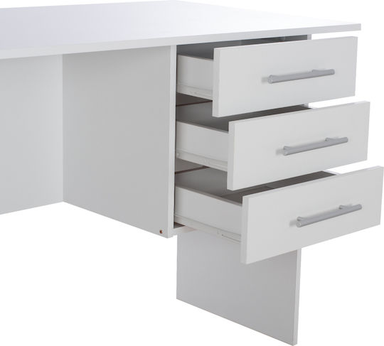 Desk Ensley Wooden White 120x60x76cm