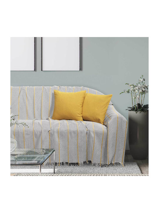 Das Home Das Home Sofa Throw Jacquard 180x250cm Yellow