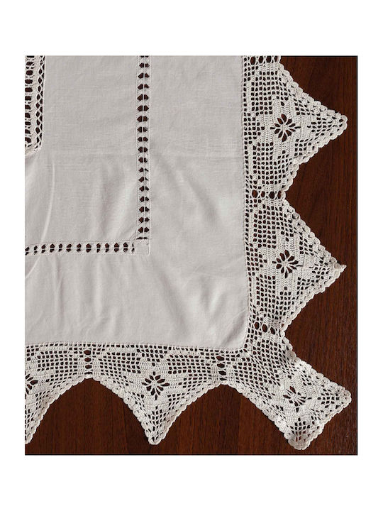 Silk Fashion 1460 Cotton Knitting Tablecloth Μπεζ 140x180cm