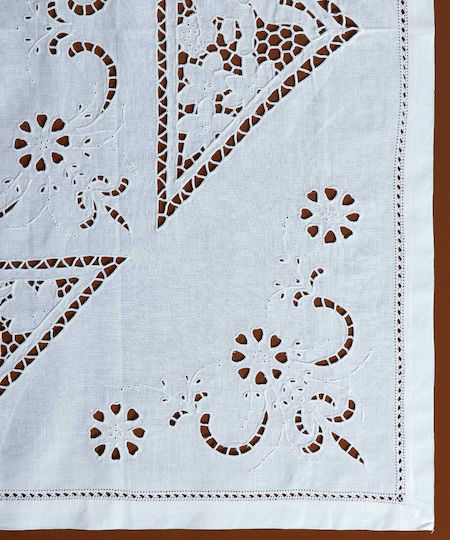 Silk Fashion Καρέ 92157 Κοφτό Λευκό 90x90εκ. Silk Fashion Καρέ 92157 Κοφτό Λευκό 90x90εκ.