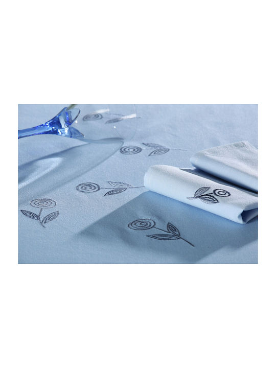 Silk Fashion Tablecloth Cotton with Embroidery 623 Ciell 170x220cm