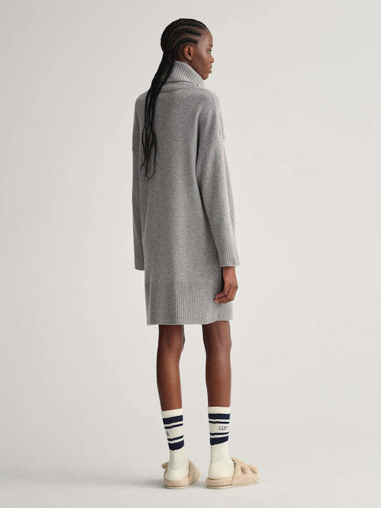 Gant Mini Dress Turtleneck Gray