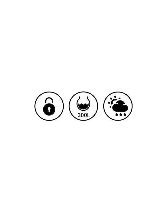 Homeplast Cutie de depozitare pentru exterior Bold Plastic 300lt Bej / Alb L138xW54xH57buc