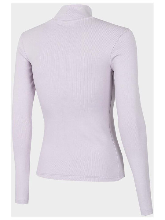 4F Women's Blouse Cotton Long Sleeve Purple