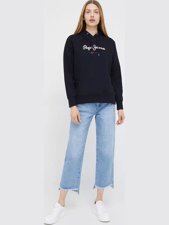 Calista Long Women's Sweatshirt Hooded Black