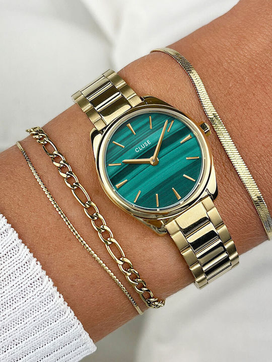 Cluse Feroce Mini Women's Watch with Gold Metal Bracelet