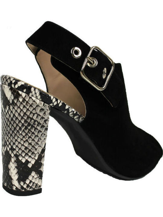 Suede Sandals Black