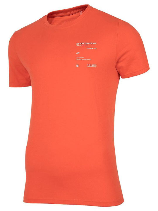 4F Men's Short Sleeve T-shirt Orange