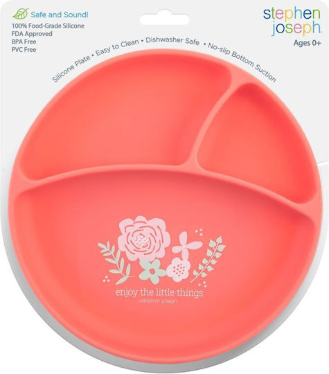 Stephen Joseph Kinderteller Flower aus Silikon Orange
