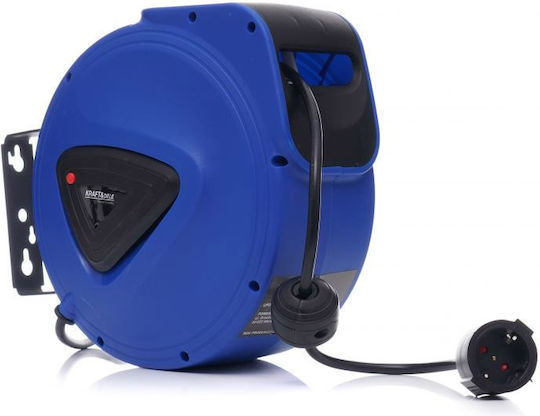Kraft & Dele Tip închis 1 loc cu cablu de 10m Diametru 3 x 1.5mm² Albastru