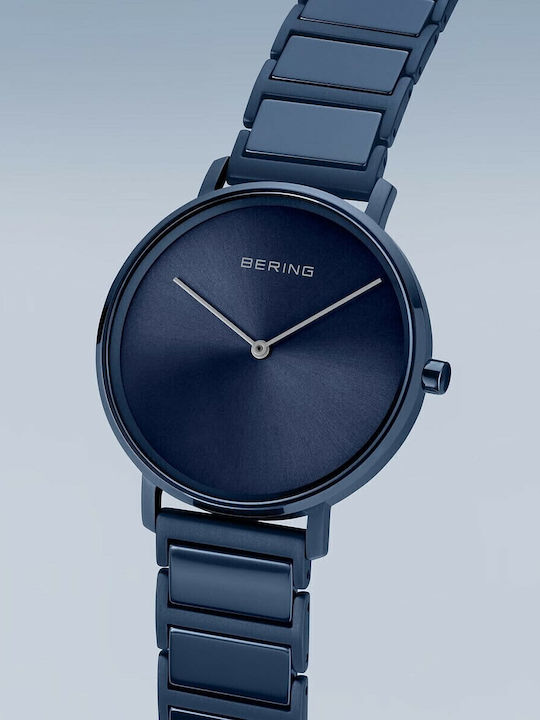 Bering Time Γυναικείο Ρολόι 31mm Μπαταρίας με Μπλε Κεραμικό Μπρασελέ