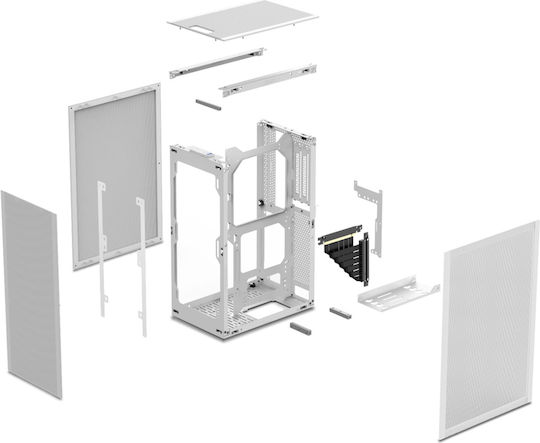 Ssupd Meshlicious Full Mesh Mini Tower Κουτί Υπολογιστή Λευκό