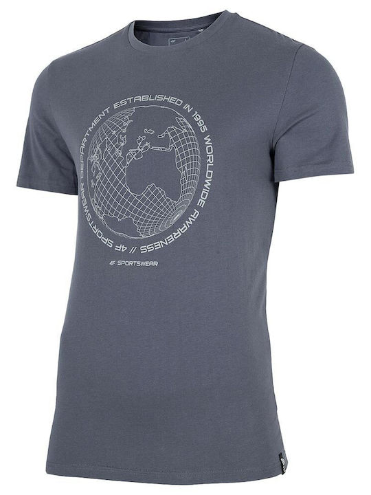 4F Men's Short Sleeve T-shirt Gray