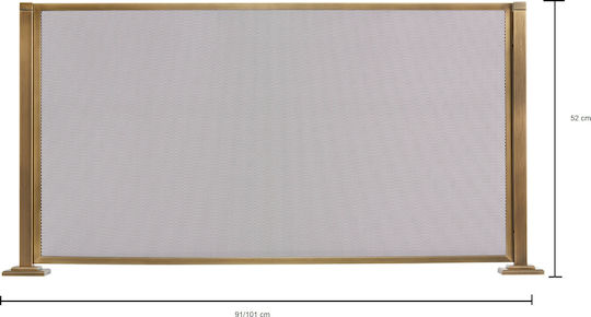 Zogometal Metallic Fireplace Screen 101x52cm Bronze